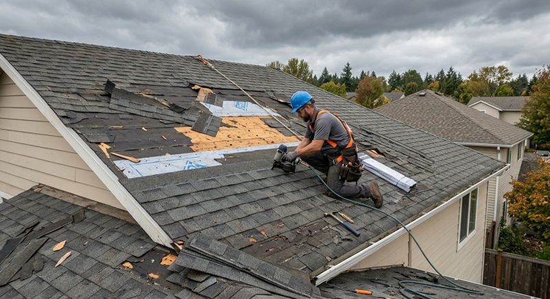 Damaged Roof Replacement in Cumming, GA