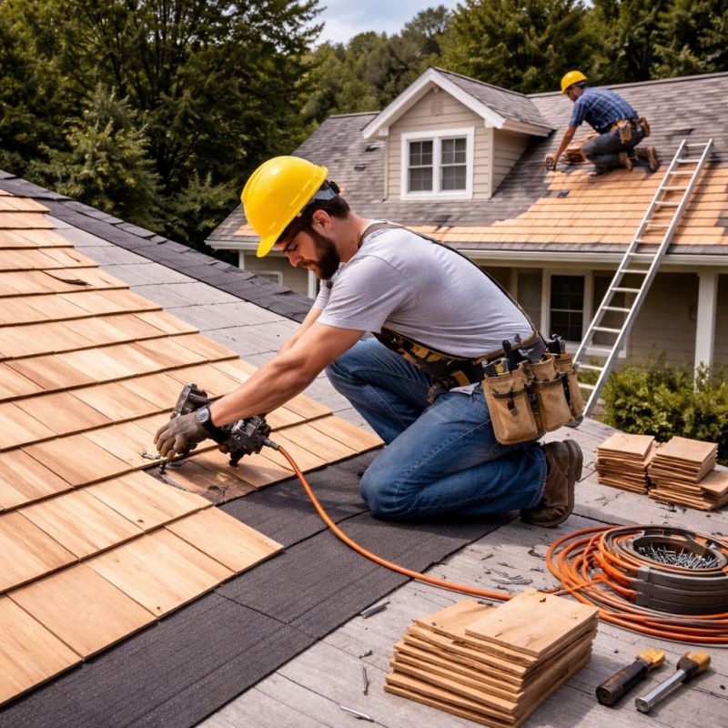 Wood Roofing Installation in Oakwood, GA